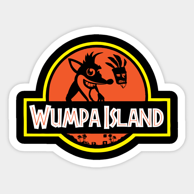 Wumpa Island Sticker by Daletheskater